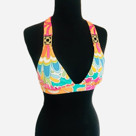 Trina Turk Multi-Color Embellished Bikini Top - Picture 5 of 9